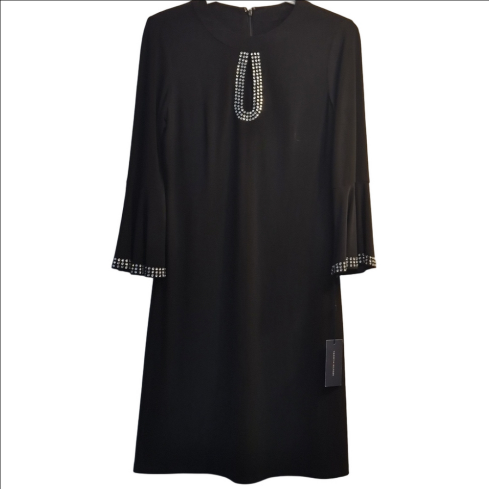 Tommy Hilfiger Black Dress with Beaded Details - Picture 2 of 9
